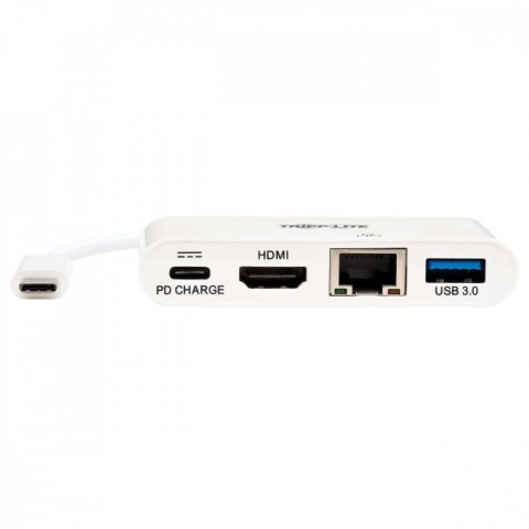 Wieloportowy adapter USB-C 4K HDMI, port USB-A, GbE, ładowanie PD 60 W, HDCP U444-06N-H4GU-C Biały Wieloportowy adapter USB-C 4K HDMI, port USB-A, GbE, ładowanie PD 60 W, HDCP U444-06N-H4GU-C Biały
