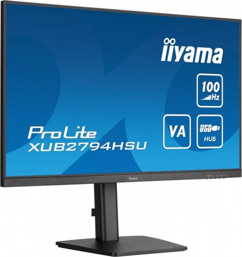 Monitor 27 cali ProLite XUB2794HSU-B6 VA,FHD,100HZ,4000:1,1MS,HDMI,DP,2xUSB, FreeSync,2x2W,HAS(150mm),PIVOT