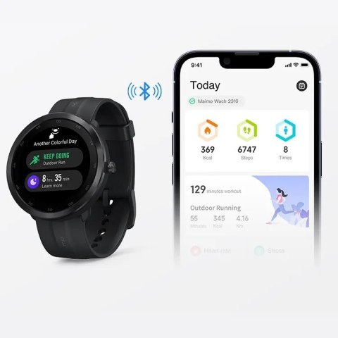 Smartwatch Watch R WT2001 Android iOS Czarny Smartwatch Watch R WT2001 Android iOS Czarny