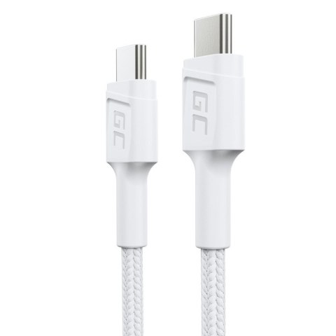 Kabel GC PowerStream USB-C do USB-C 30 cm, PD 60W, QC 3.0, biały Kabel GC PowerStream USB-C do USB-C 30 cm, PD 60W, QC 3.0, biały
