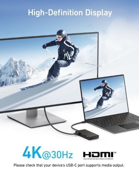 Hub 332 USB-C 5w1 4K HDMI Single Display czarny Hub 332 USB-C 5w1 4K HDMI Single Display czarny
