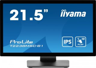 Monitor 22 cale T2238MSC-B1 IPS,FHD,DP,HDMI,2x2W,2xUSB,600(cd/m2), 10pkt.7H,IP1X(FRONT),PION/POZIOM