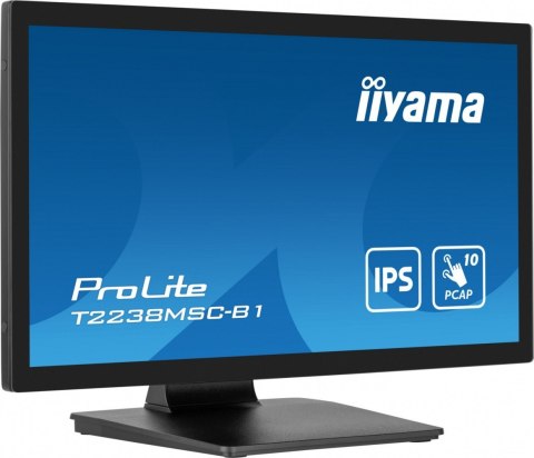 Monitor 22 cale T2238MSC-B1 IPS,FHD,DP,HDMI,2x2W,2xUSB,600(cd/m2), 10pkt.7H,IP1X(FRONT),PION/POZIOM