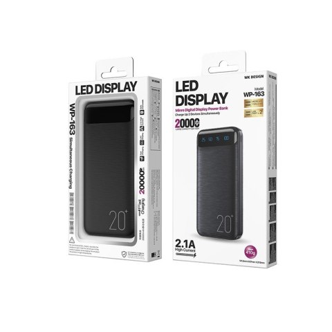 Power bank 20000 mAh Super Charging 2xUSB-A LED Czarny Power bank 20000 mAh Super Charging 2xUSB-A LED Czarny
