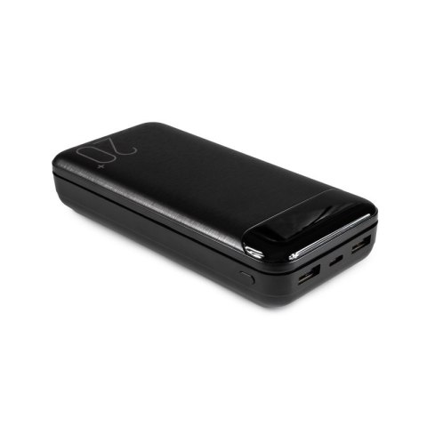 Power bank 20000 mAh Super Charging 2xUSB-A LED Czarny Power bank 20000 mAh Super Charging 2xUSB-A LED Czarny