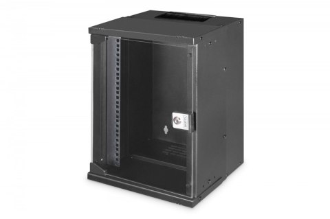 Szafa sieciowa wisząca 10 cali 9U, SOHO PRO 457 x 316 x 298 mm, nośność 60kg, drzwi szyba, niezłożona, Czarna Szafa sieciowa wisząca 10 cali 9U, SOHO PRO 457 x 316 x 298 mm, nośność 60kg, drzwi szyba, niezłożona, Czarna
