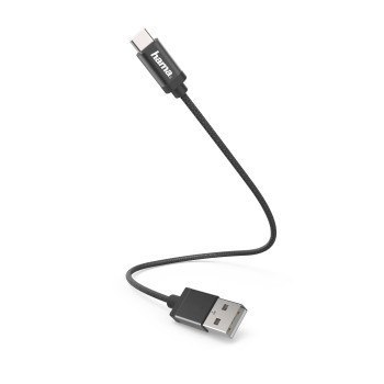 Kabel ładujący USB -C 0,2m Czarny Kabel ładujący USB -C 0,2m Czarny
