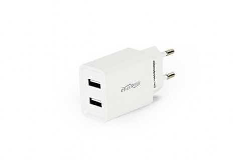 Ładowarka 2 portowa USB 2.1A biała