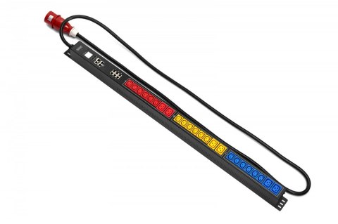 Listwa zasilająca SMART PDU, wtyk IEC 60309 32A/400V, gniazda 18xC13 10A/250V, 6xC19 16A/250V,32A