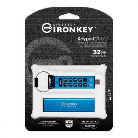 Pendrive 32GB IronKey Keypad 200C USB-C FIPS140-3 Lvl3 AES-256 Pendrive 32GB IronKey Keypad 200C USB-C FIPS140-3 Lvl3 AES-256