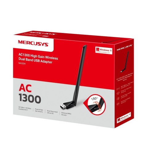 Mercusys MA30H AC1300 High Gain Wi-Fi USB Adapter Mercusys MA30H AC1300 High Gain Wi-Fi USB Adapter