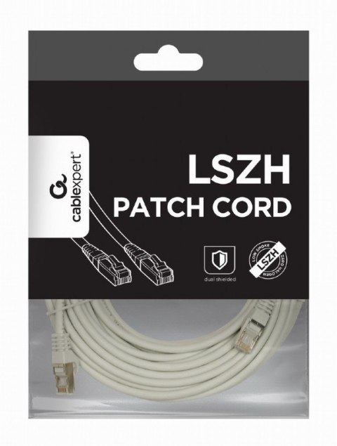 Patch cord kat.6A S/FTP LSZH 15m szary