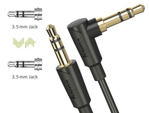 Kabel spiralny Jack kątowy 3,5mm 1,5m Kabel spiralny Jack kątowy 3,5mm 1,5m