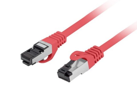 Patchcord kat.8.1 S/FTP CU 2m czerwony fluke