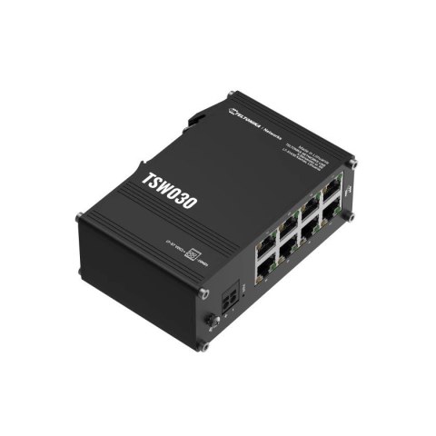 Switch TSW030 8xRJ45 porty 10/100Mbps DIN