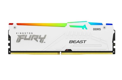 Pamięć DDR5 Fury Beast RGB 16GB(1*16GB)/6400 CL32 biała