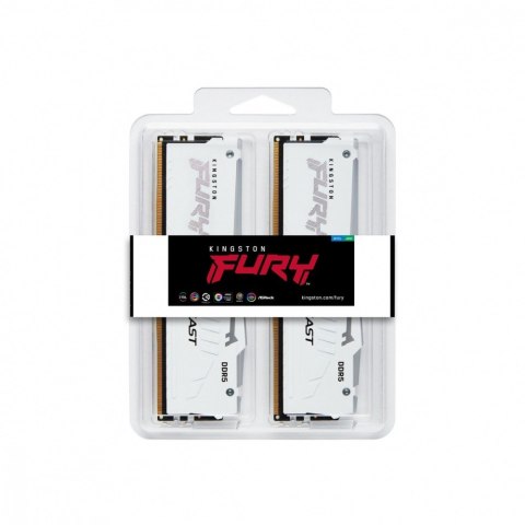 Pamięć DDR5 Fury Beast RGB 64GB(2*32GB)/6400 CL32 EXPO biała