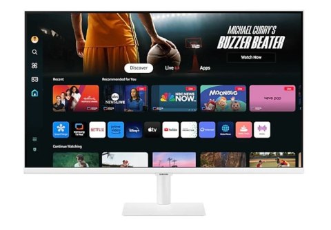Monitor 32 cale SMART M70D VA 3840x2160 UHD 16:9 2xHDMI 3xUSB 2.0 1xUSB-C (65W) 4ms 60Hz WiFi/BT głośniki płaski biały 2Yd2d