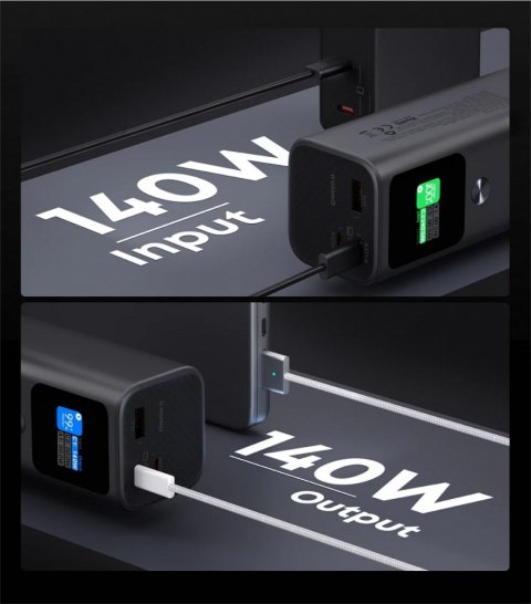 PB-Y45 Sprint X Power Bank 27600 mAh 140W 3xUSB PD 3.1 PPS 28V Smart Digital Display