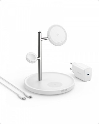 Ładowarka MagGo 3w1 Stand 15W Qi2 Biała