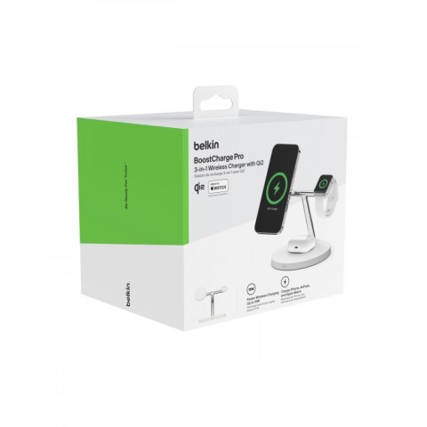 Ładowarka bezprzewodowa Boost Charge Pro 3w1 Qi2 15W biała Ładowarka bezprzewodowa Boost Charge Pro 3w1 Qi2 15W biała