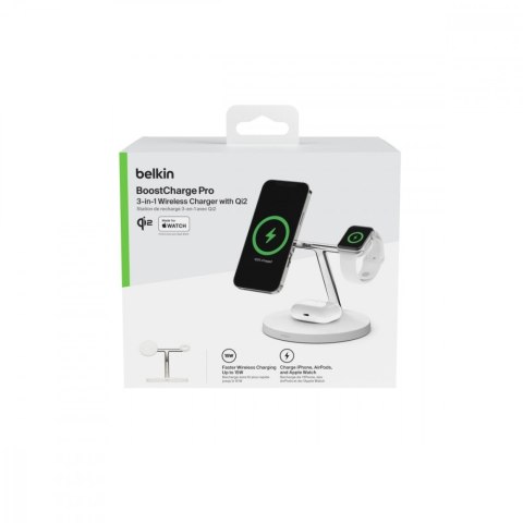 Ładowarka bezprzewodowa Boost Charge Pro 3w1 Qi2 15W biała Ładowarka bezprzewodowa Boost Charge Pro 3w1 Qi2 15W biała