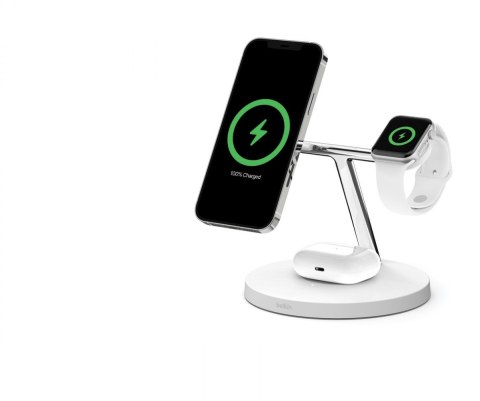 Ładowarka bezprzewodowa Boost Charge Pro 3w1 Qi2 15W biała Ładowarka bezprzewodowa Boost Charge Pro 3w1 Qi2 15W biała