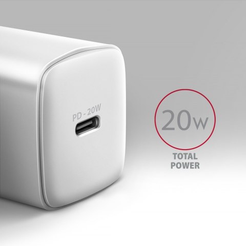 ACU-PD20W Ładowarka sieciowa PD 20W, 1x port USB-C, PD3.0/QC3.0/AFC/FCP/Apple Biała ACU-PD20W Ładowarka sieciowa PD 20W, 1x port USB-C, PD3.0/QC3.0/AFC/FCP/Apple Biała