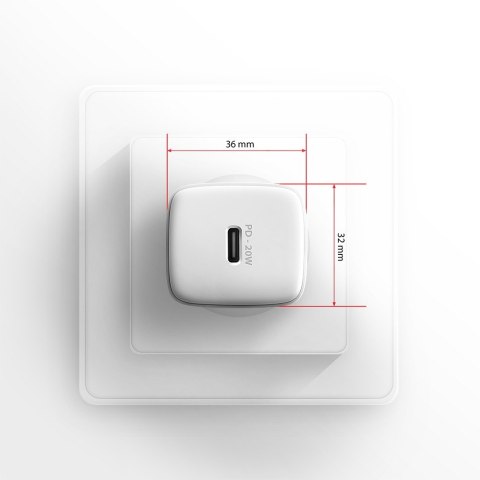 ACU-PD20W Ładowarka sieciowa PD 20W, 1x port USB-C, PD3.0/QC3.0/AFC/FCP/Apple Biała ACU-PD20W Ładowarka sieciowa PD 20W, 1x port USB-C, PD3.0/QC3.0/AFC/FCP/Apple Biała
