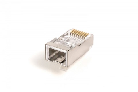 Wtyk RJ45 (8P8C) przelotowy, kat.6, ekranowany, AWG 26-24, opakowanie 100 szt. Wtyk RJ45 (8P8C) przelotowy, kat.6, ekranowany, AWG 26-24, opakowanie 100 szt.