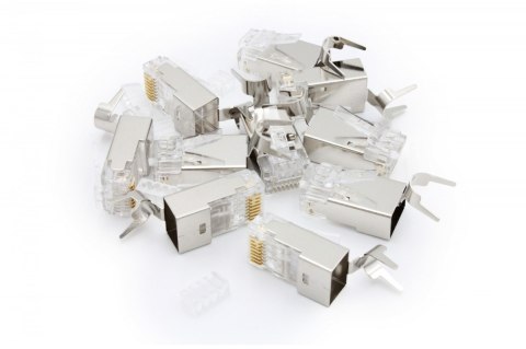 Wtyk RJ45 (8P8C) uniwersalny, kat. 6A, ekranowany, AWG 24-22, opakowanie 10 szt. Wtyk RJ45 (8P8C) uniwersalny, kat. 6A, ekranowany, AWG 24-22, opakowanie 10 szt.