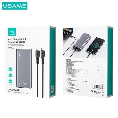 Powerbank 30000mAh 65W PB59 2xUSB+USB-C Fast Charge + kabel USB-CUSB-C Powerbank 30000mAh 65W PB59 2xUSB+USB-C Fast Charge + kabel USB-CUSB-C