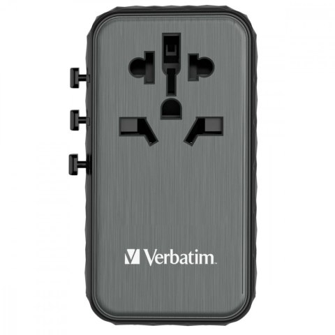 Adapter podróżny UTA-06 32121 ładowarka GaN PD 100W, QC 4+, 2x USB-C, 2x USB-A, 180 krajów