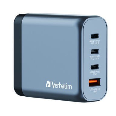 Ładowarka GNC-140 32203 GaN 140W, PD 3.1, QC 3.0 3x USB-C, 1x USB-A, UE / UK Ładowarka GNC-140 32203 GaN 140W, PD 3.1, QC 3.0 3x USB-C, 1x USB-A, UE / UK