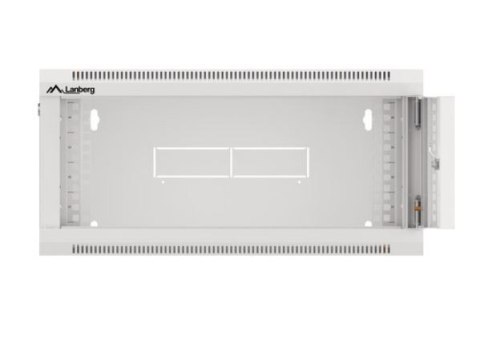Szafa instalacyjna rack wisząca 19 cali 4U 600 szara drzwi szkalne (złożona)