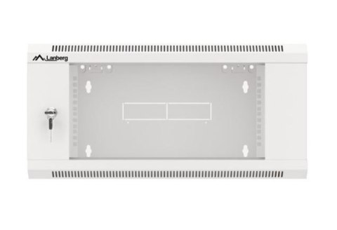 Szafa instalacyjna rack wisząca 19 cali 4U 600 szara drzwi szkalne (złożona)