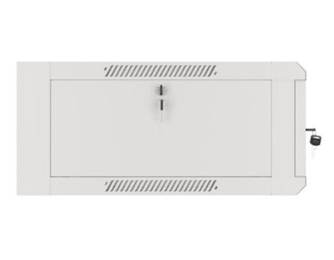 Szafa instalacyjna rack wisząca 19 cali 4U 600 szara drzwi szkalne (złożona)