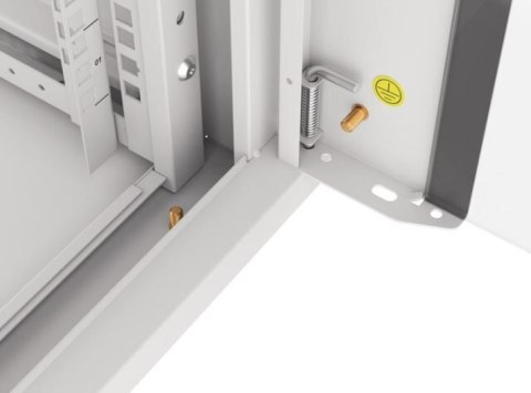 Szafa instalacyjna rack wisząca 19 cali 4U 600 szara drzwi szkalne (złożona)