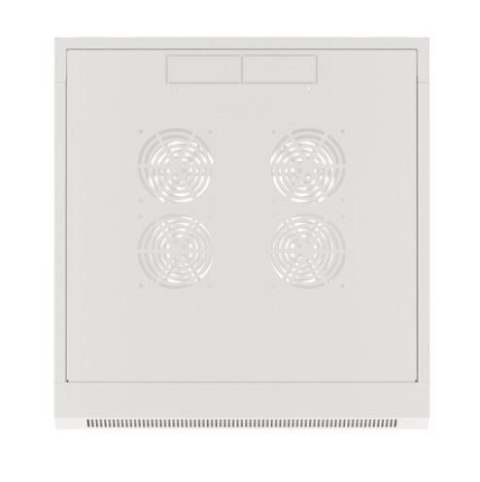 Szafa instalacyjna rack wisząca 19 cali 4U 600 szara drzwi szkalne (złożona)