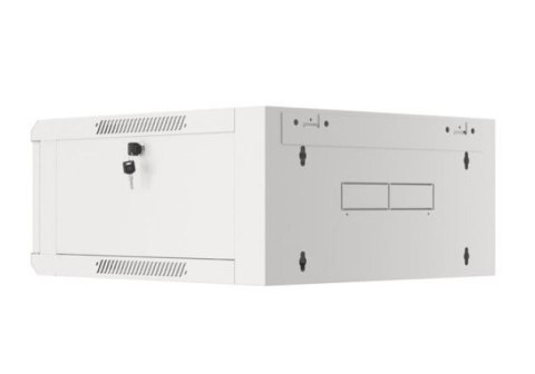 Szafa instalacyjna rack wisząca 19 cali 4U 600 szara drzwi szkalne (złożona)