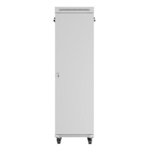 Szafa stojąca rack 19'' 42U 600x800 szara drzwi szklane flack pack