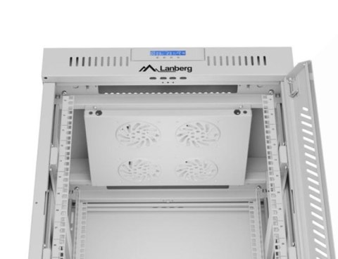 Szafa stojąca rack 19 cali 15U 600X600 szara LCD flack pack