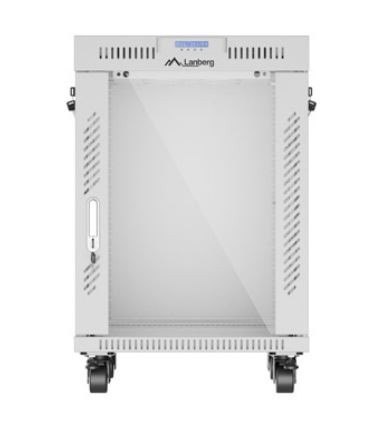 Szafa stojąca rack 19 cali 15U 600X600 szara LCD flack pack