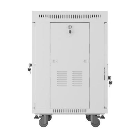 Szafa stojąca rack 19 cali 15U 600X600 szara LCD flack pack