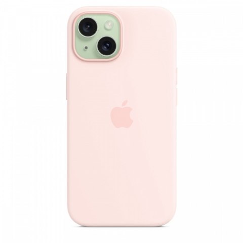Etui silikonowe z MagSafe do iPhonea 15 - jasnoróżowe Etui silikonowe z MagSafe do iPhonea 15 - jasnoróżowe