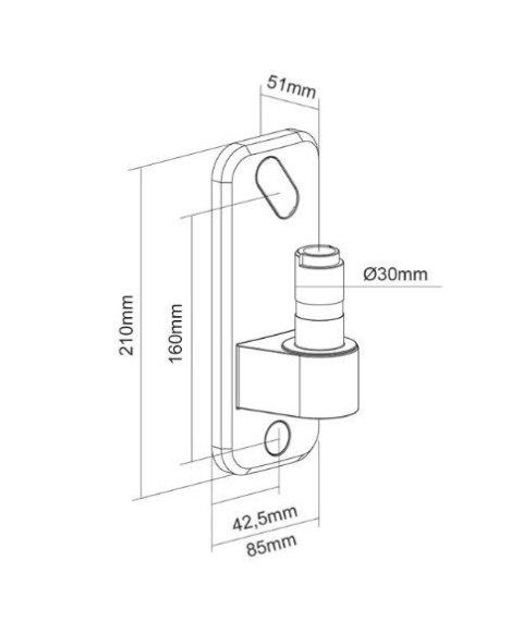 AWL75-450BL ADAPTER ŚCIENNY DO UCHWYTÓW