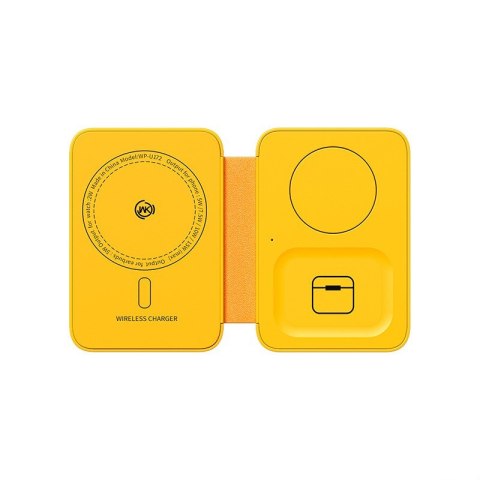 Ładowarka bezprzewodowa 3w1 z MagSafe do iPhone, Apple Watch i AirPods + lusterko (Żółta) Ładowarka bezprzewodowa 3w1 z MagSafe do iPhone, Apple Watch i AirPods + lusterko (Żółta)