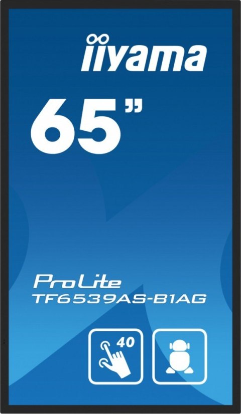 Monitor 65 cali TF6539AS-B1AG,IPS,4K,HDMIx2,DP,RJ45,3xUSB,2x10W, ANDROID,24/7,IP65