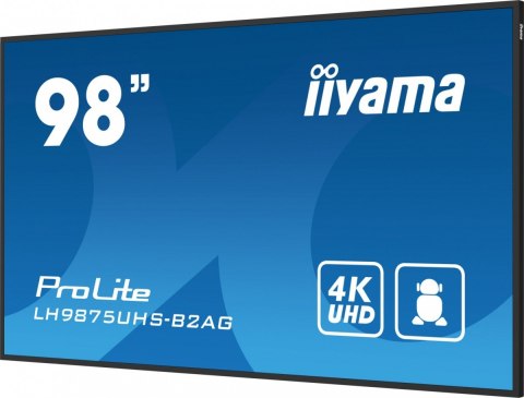 Monitor 98 cali LH9875UHS-B2AG,24/7,IPS,ANDROID.11,4K,3xHDMI,DP,RJ45, VGA,DVI,2xUSB