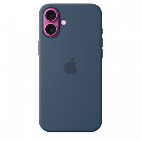 Etui silikonowe z MagSafe do iPhonea 16 Plus - denim